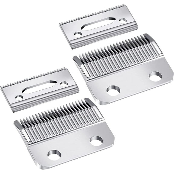 2 Sets Adjustable Clippers Blades, 2 Hole Hair Trimmer Replacement Blade (Silver)