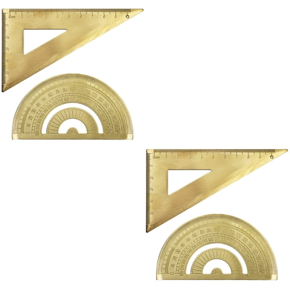 2 Sets Adjustable Triangle Ruler Drafting Protractor Measurement