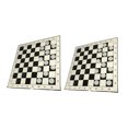 2 Sets Adults Checkers Folding Checkerboard Board Game Professional