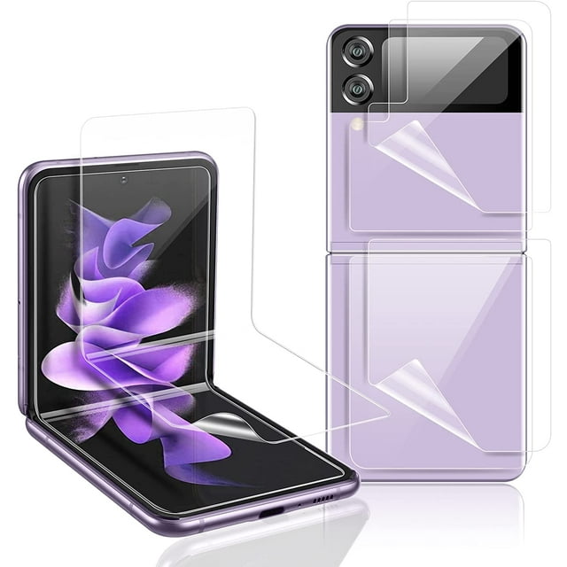 [2 Sets] Allytech Galaxy Z Flip 3 Screen Protector, HD Clarity Full