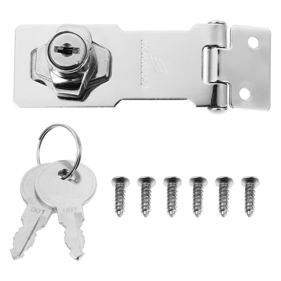 2 Sets Anti-theft Safety Latch Cabinet Lockable Garage Silver