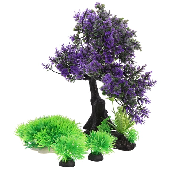 2 Sets Aquarium Decoration Great Gift for Fish Keepers Plants