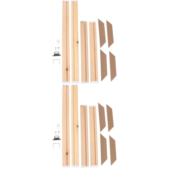 2 Sets Art DIY Combination Solid Wood Photo Frame Long Lasting Use Simple Style