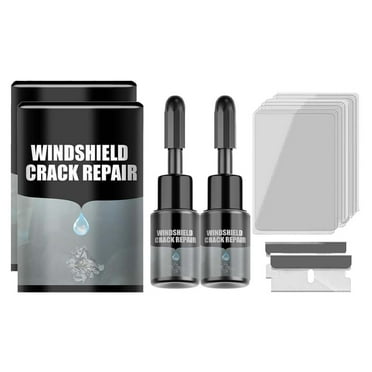 2 Sets of Automotive Windshield Repair Kit, 4.06fl.oz Automotive Glass Repair Liquid, Cracks Gone Glass Repair Kit, Easily Self Fix Glass Cracks, Leodye Must Have Household Items