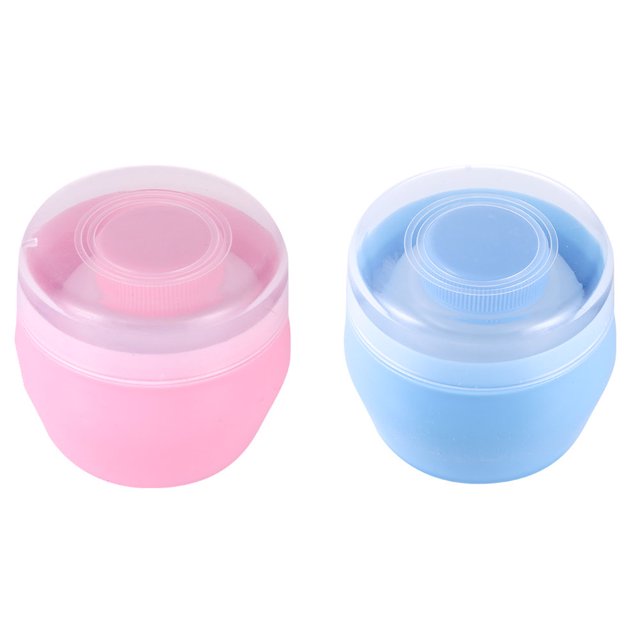 2 Sets Baby Powder Puff Boxes Convenient Powder Puff Containers Storage Boxes