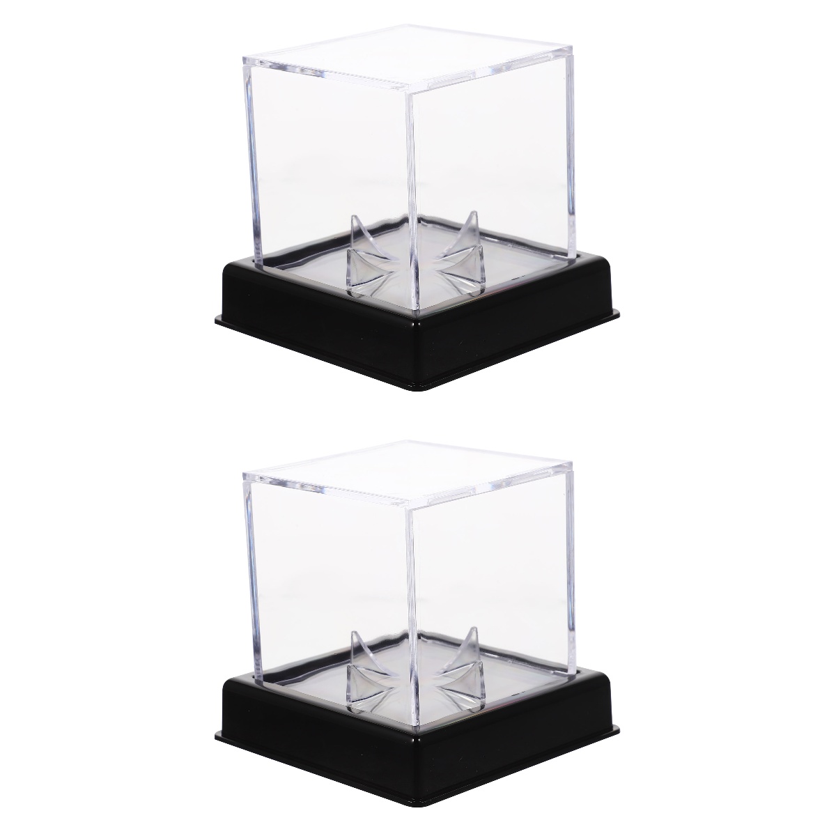 2 Sets Baseball Storage Box Decor Display Football Display Case
