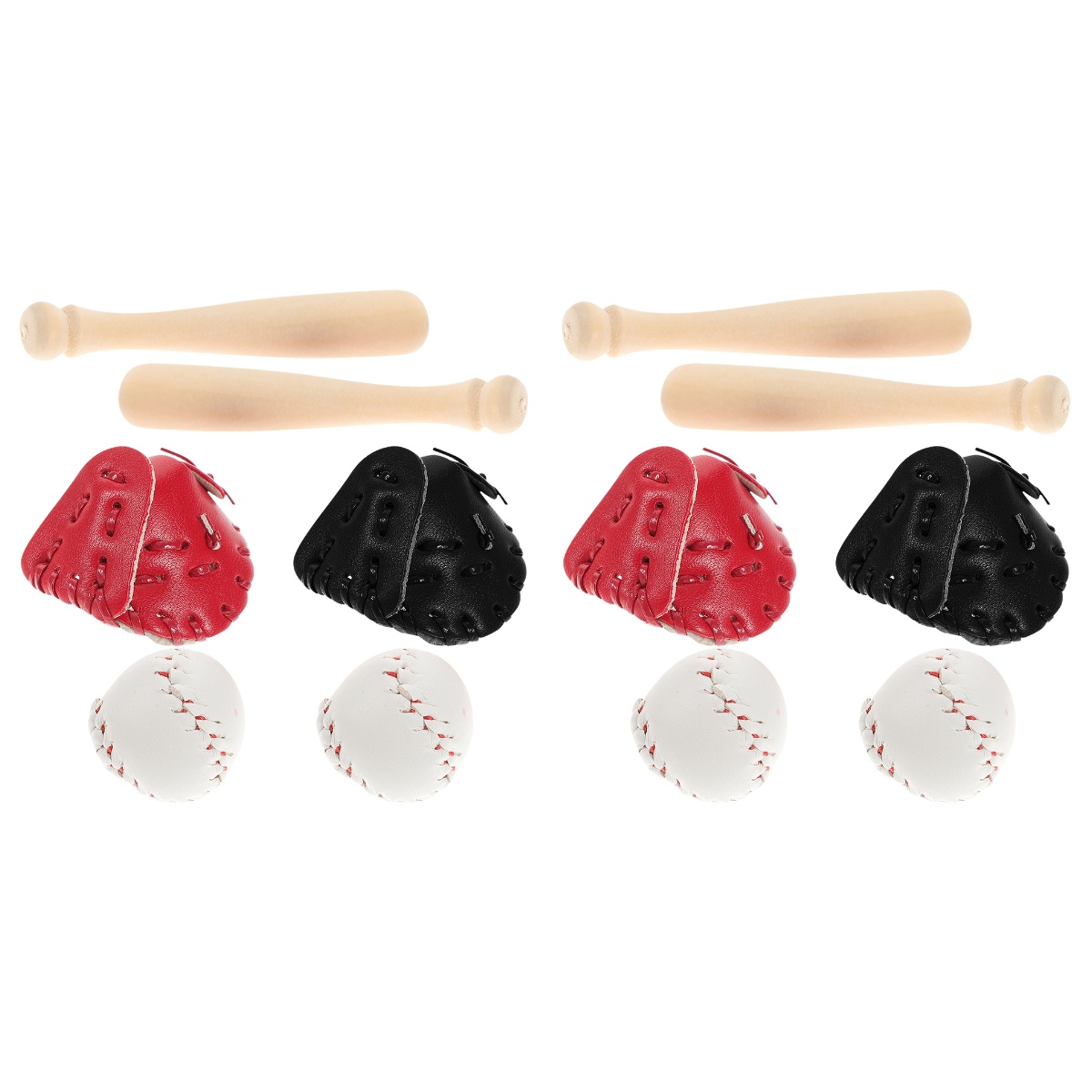 2 Sets Baseball Tiny House Accessories Mini Baseballs Model Miniature