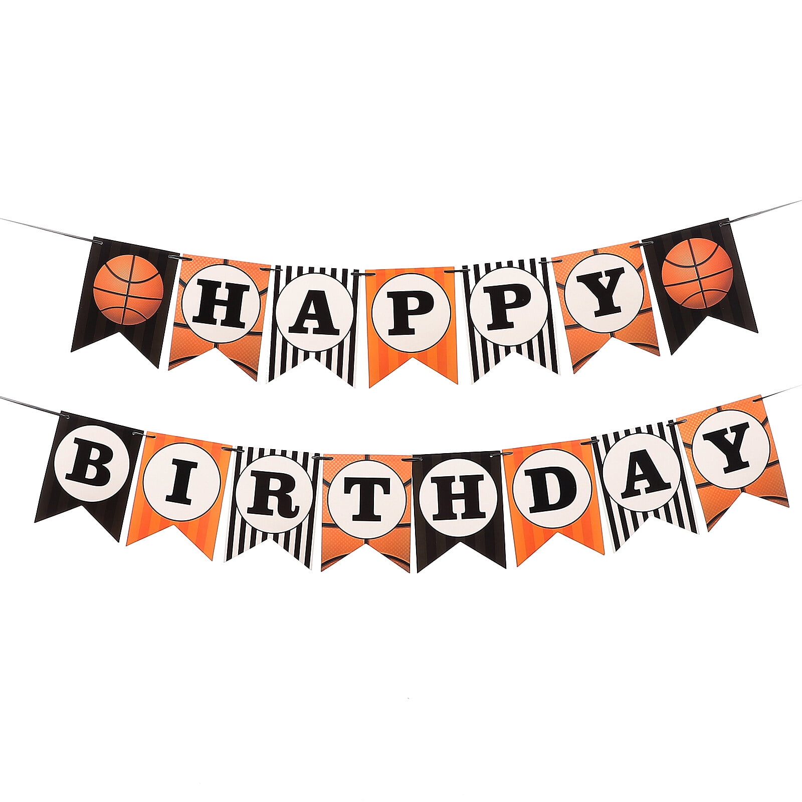 2 Sets Basketball Birthday Banner Basketball Themed Decor Birthday ...