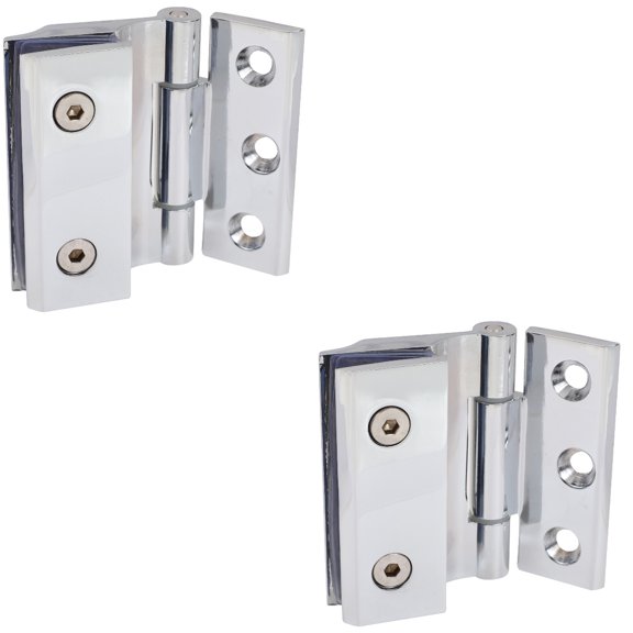 2 Sets Bathroom Glass Door Hinge Wine Cabinet Hinge Display Cabinet Door Clamp