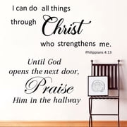 2 Sets Bible Verse Wall Decals Vinyl Inspirational Quotes Wall Decals Positive Saying Wall Stickers Christian Scripture Motivational Decal Religious Wall Decor for Women Family Home Bedroom