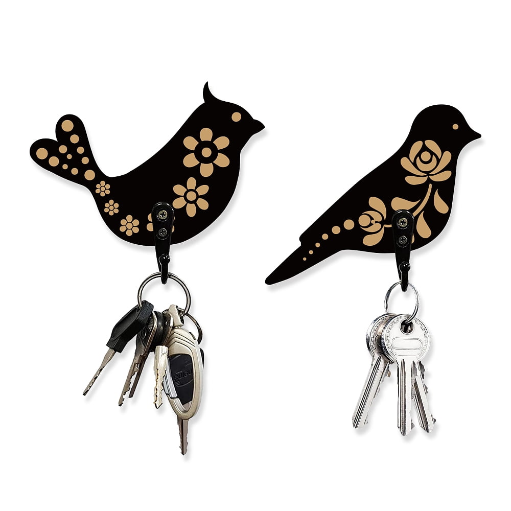 2 Sets Bird Key Holder Divination Text Wall Hooks Key Holder Wall Key ...