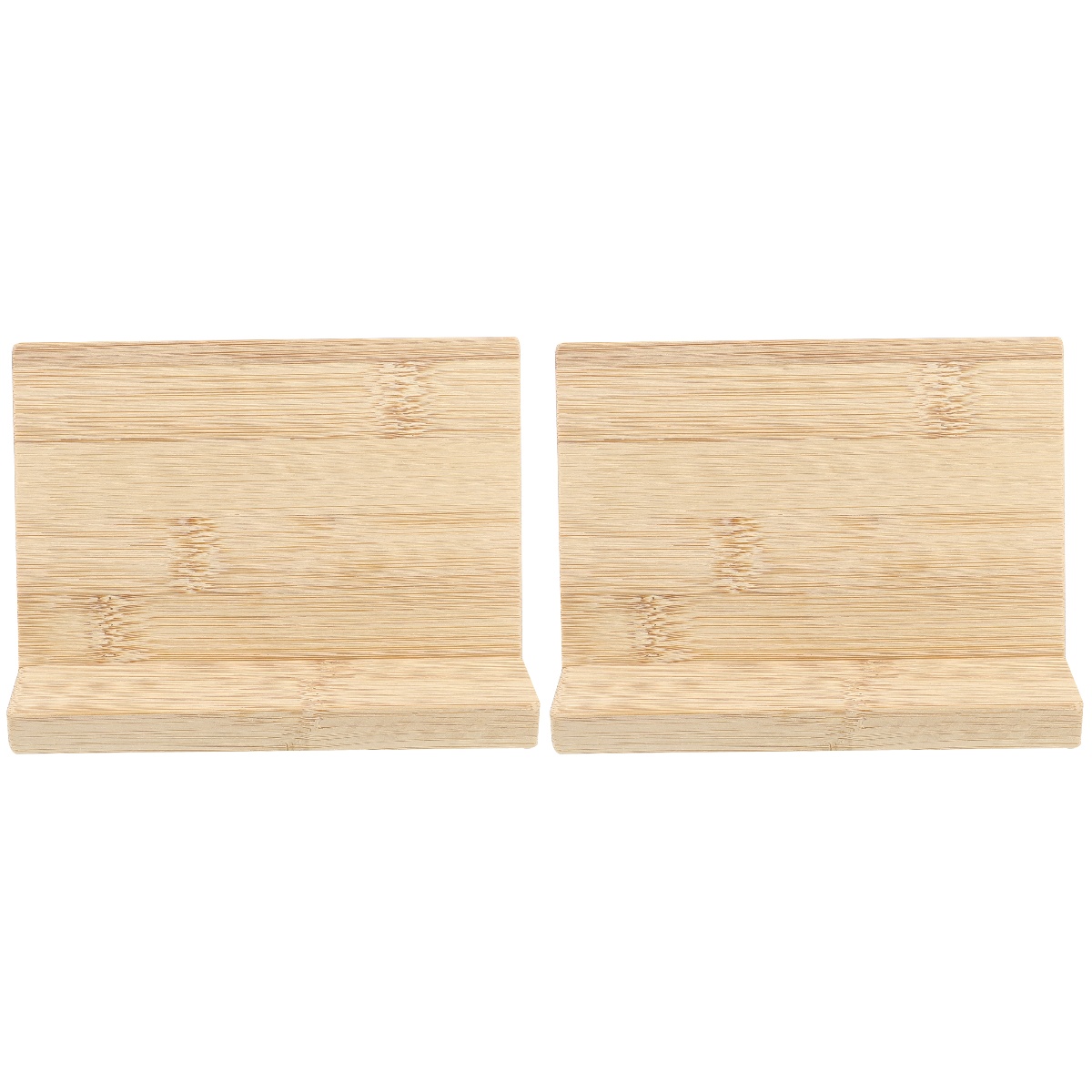 2 Sets Blank Bamboo Board Display Office Name Plate Holder Wood Desk ...
