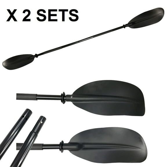 2 Sets Boat Kayak Raft Canoe 84" PP Double-Ended Detach Paddle