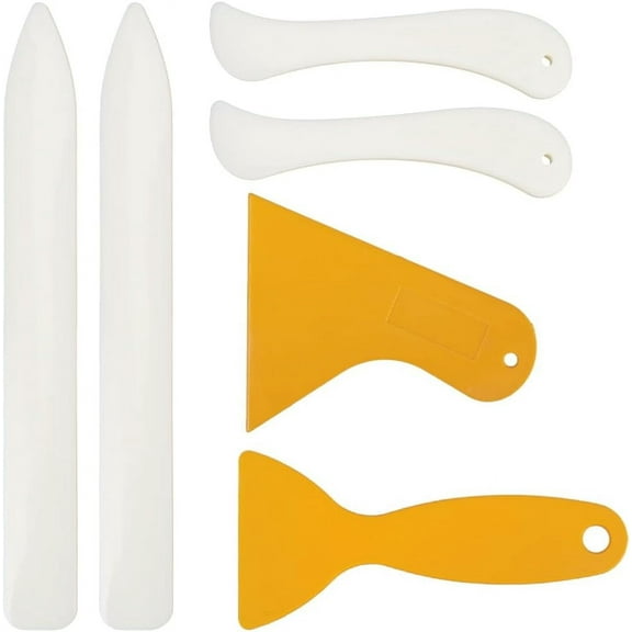 2 Sets Bone Folder Paper Creaser Set Folding Scoring Burnishing Crafting Scrapbooking Origami Tools with 2pcs Scrapper for DIY Bookbinding Paper Leather Crafts Quilting Office Supplies for DIY