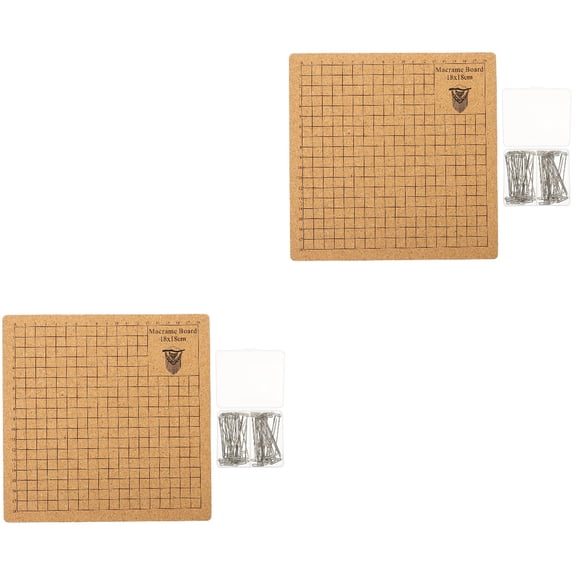 2 Sets Bracelet Project Cork Board Lace Macrame Knotting Grids
