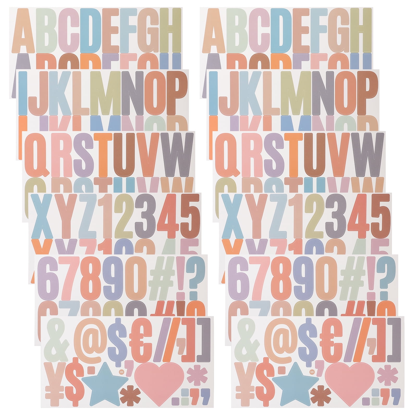 2 Sets Bulletin Mailbox Letter Stickers Letters Decals Diy Self