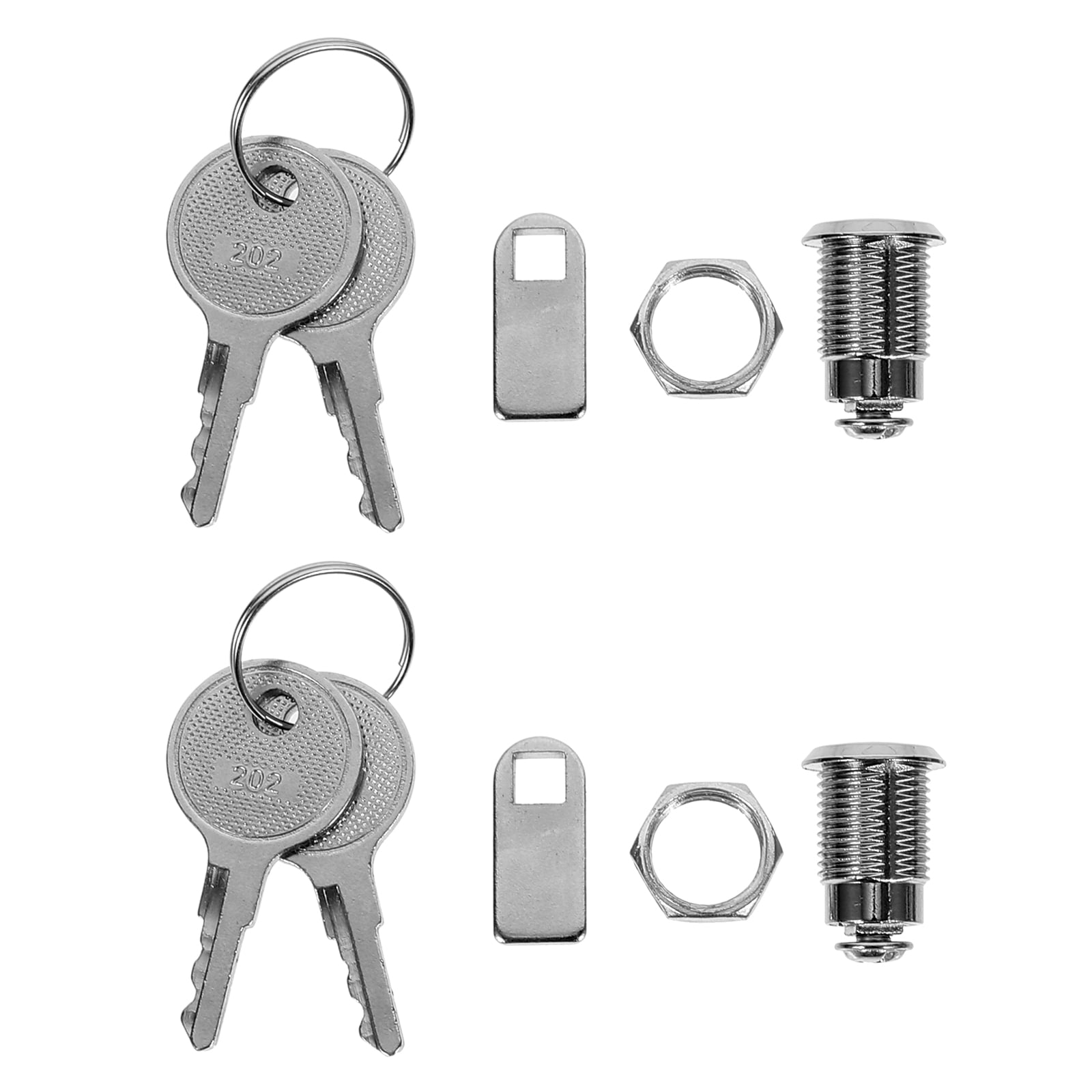 2 Sets Cam Lock Tubular Lock Rv Compartment Lock Lock With Key
