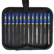 2 Sets Carbon Steel File and Diamond FileTotal 12pcs, Suitable for Metal, Wood, Jewelry, Model, DIY and Nearly All Uses, Packed in A Carry Bag.