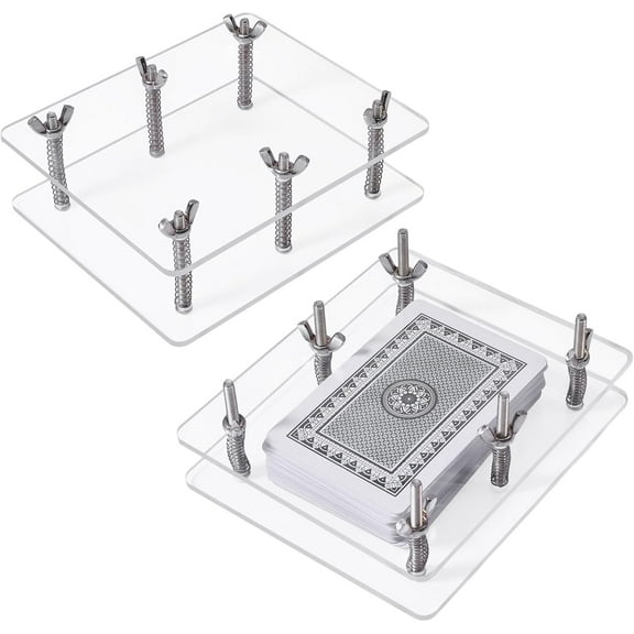 2 Sets Card Restoration Tool Adjustable Card Correcting Tool Acrylic Card Repair Kits with Iron Finding for Trade Soccer Card Clear Clear