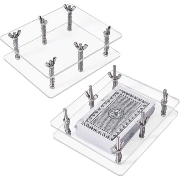 2 Sets Card Restoration Tool Adjustable Card Correcting Tool Acrylic Card Repair Kits with Iron Finding for Trade Soccer Card Clear
