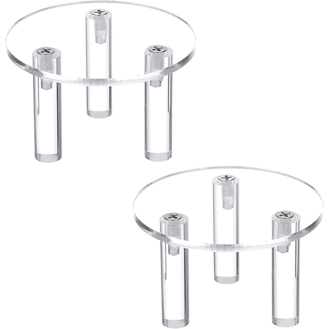 2 Sets Clear Acrylic Jewelry Display Base Rings Holder Round Base ...