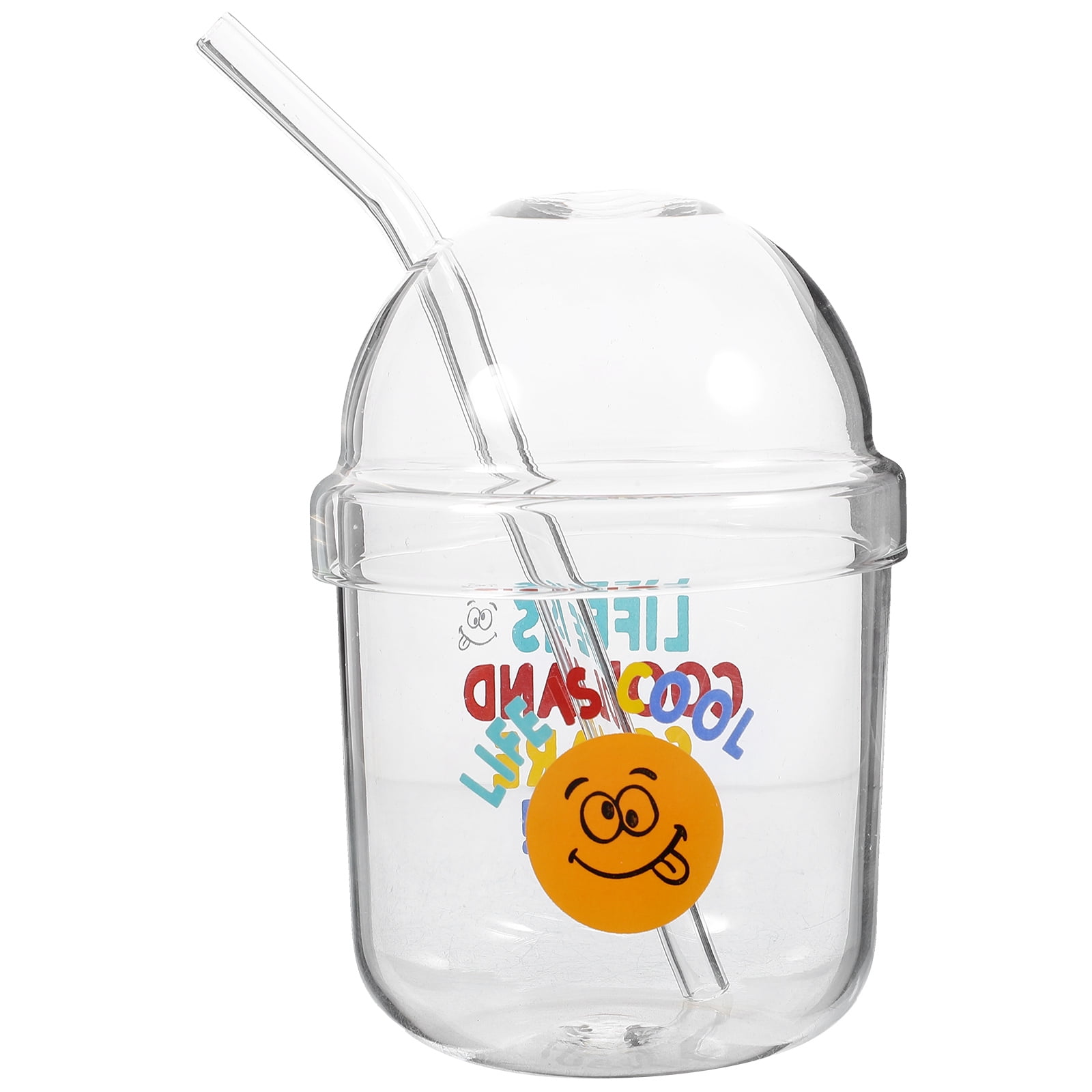 2 Sets Clear Water Bottle Straw Water Bottle Straw Coffee Cup Glass