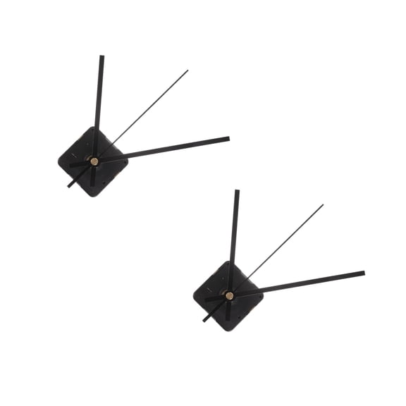 2 Sets Clock Mechanism Wall Digital Mute Movement Mechanisms Kit Work Black