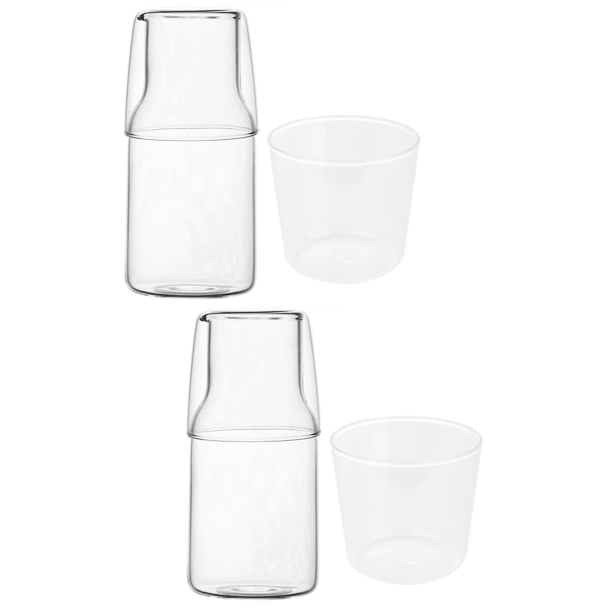 2 Sets Cold Water Jug Glass Water Bottles Kettle Home Supply Glass