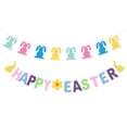 thumbnail image 1 of KAKOWELY Rabbit Shape Banner Felt Easter Party Decoration 2Set 11.8x4.7x0.04in, 1 of 6