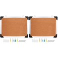 thumbnail image 1 of FENGGUIQU 2 Sets Rectangular Cork Bulletin Boards for Office Home School Secure Photos Messages, 1 of 6