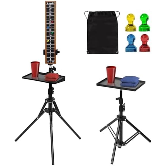 2 Sets Cornhole Scoreboard with Drink Holder, Score Keeper Set for Cornhole Game, Cornhole Accessories Score Tracking Equipment for Outdoor Game$$Sport & Recreation Other