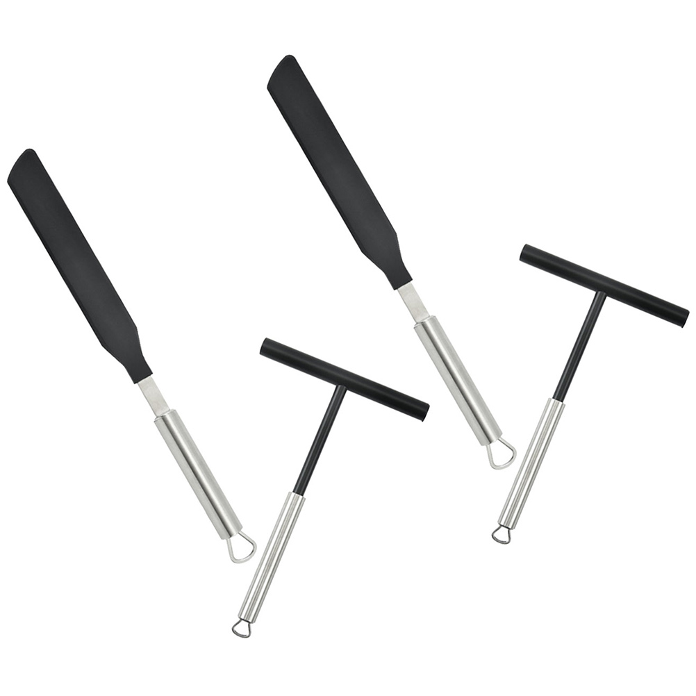 2 Sets Cream Spatula Corn Tortillas Griddle Pan Crepe Rake Kitchen
