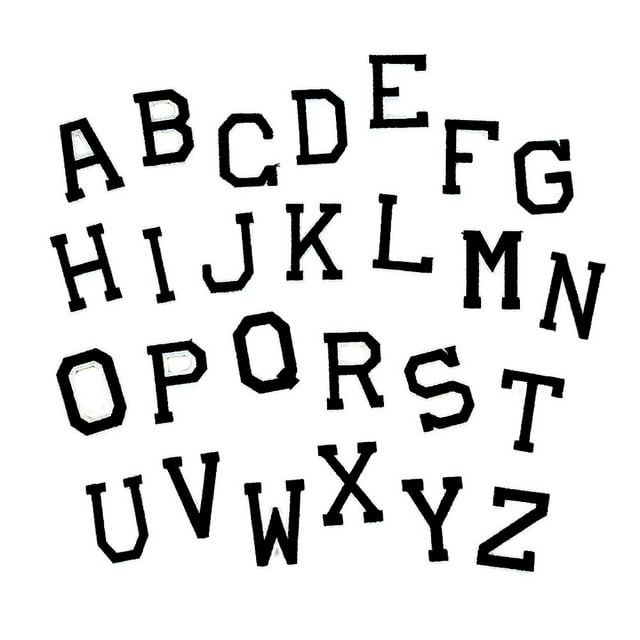 2 Sets Creative English Letters Patch Stickers 26 Alphabet Embroidery