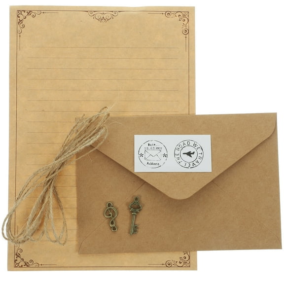 2 Sets Retro Letter Paper and Envelope Kit A5 Writing Paper Set Travelers Notepad Insert