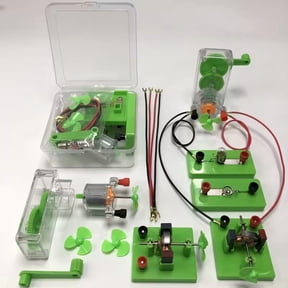 2 Sets DC Motor Generator Kit STEM Physics Lab Open Shelf ABS No Battery