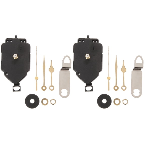 2 Sets Dashboard Numerals Quartz Pendulum Clock Movement Clockwork Mechanism