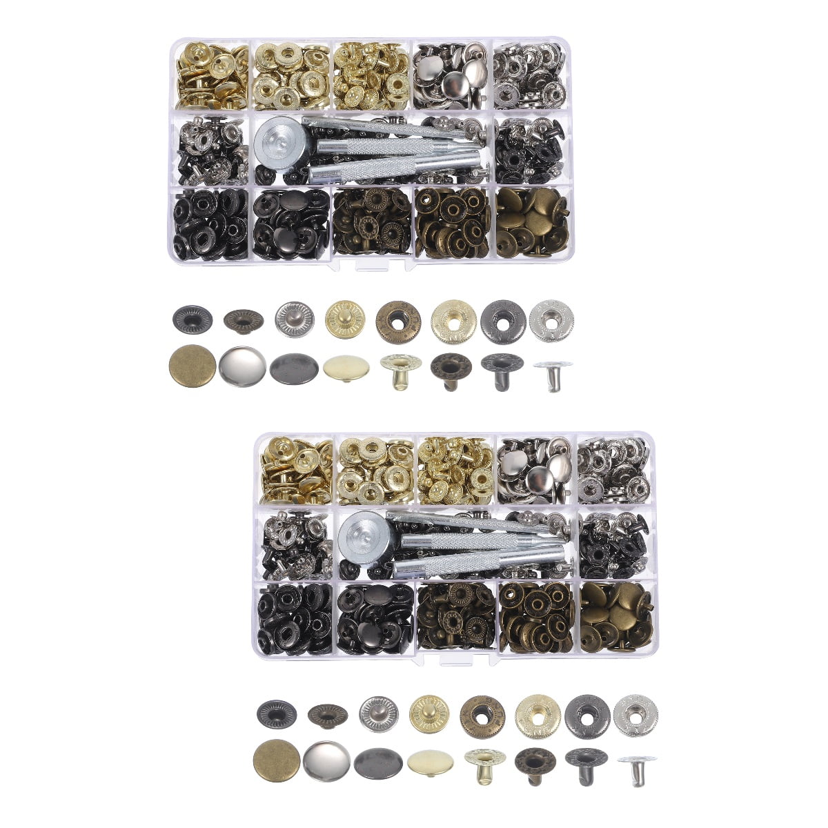 2 Sets Decor Bracelet Kit Heavy Duty Snaps Snaps for Leather Button