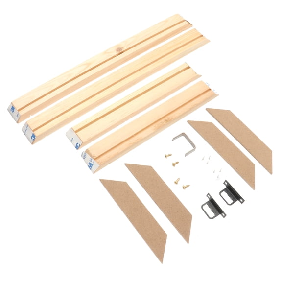 2 Sets Decor Mesh DIY Combination Solid Wood Photo Frame Table