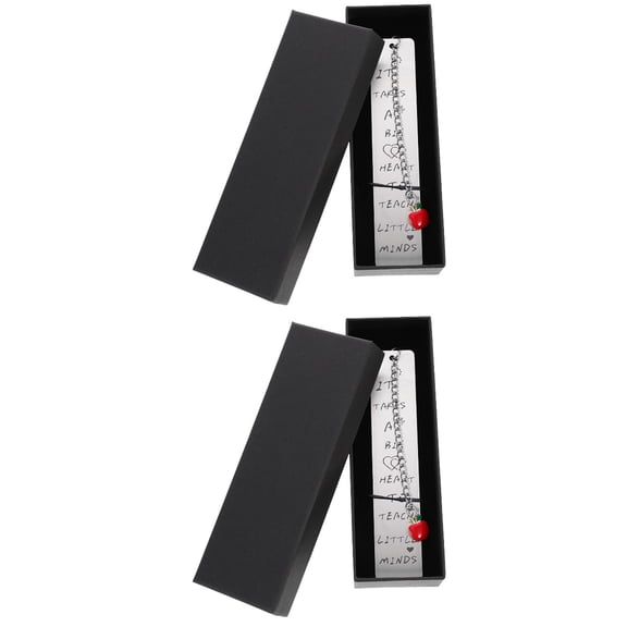 TAILTOSS Red Stainless Steel Bookmark - cate Page Marking Tool for Home Use, 2Sets