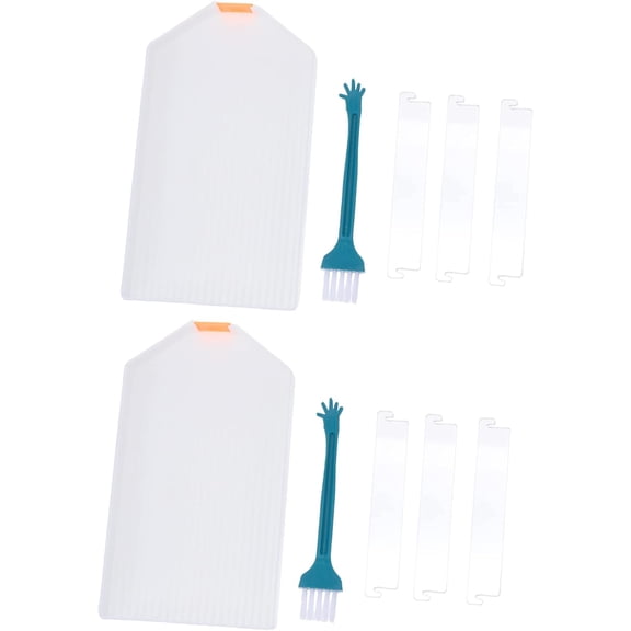 2 Sets Diamond Plate Pottery Tools and Supplies Nails Tools Drawing Bling Accessories Gem Diamond Picture Storage Tray Dot Pad Manicure Plastic Market