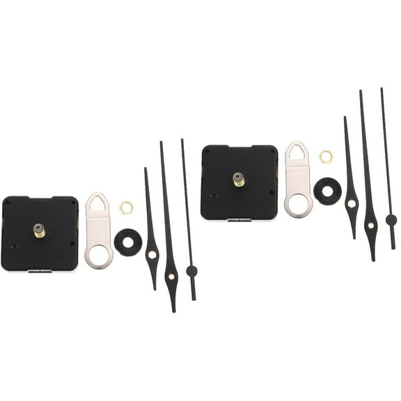 COOPHYA Clock Kit Black Battery Powered For Craft Projects 2 Sets