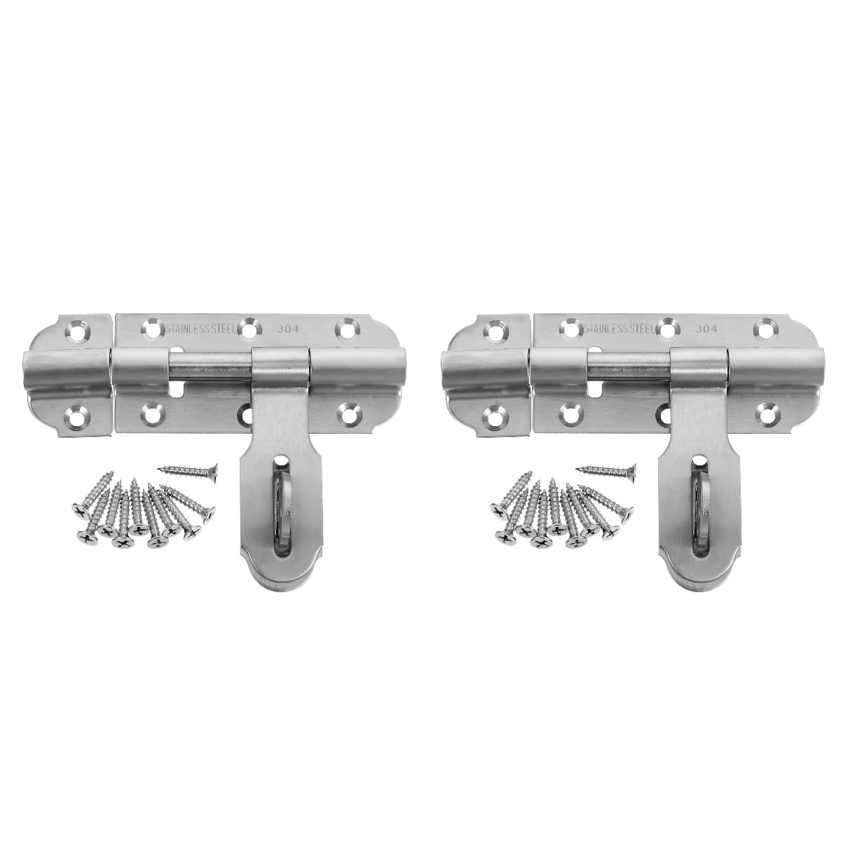 2 Sets Door Window Bolt Latch Door Lock Latch with Lock Barrel Bolt