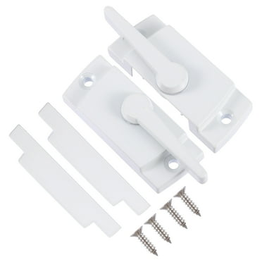 FUTUREORYY 2Set Zinc Alloy Sliding Window Locks For Home Safety Silver Rectangular Design
