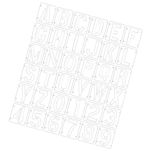 2 Sets Drawing Stencils Circle Template Alphabet Child White