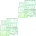 2 Sets Drawing Template Ruler Drafting Tools Geometric Drawing Template ...