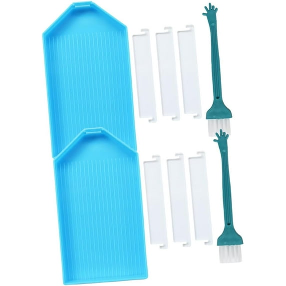 2 Sets Drill Plate Set Bead Sorting Tray Tool Tray Diamond Drill Tray Rhinestone Beads Diamonds Storage Tray Embroidery Tools Diamond Picture Plate Diamond Drawing Plastic Drilling