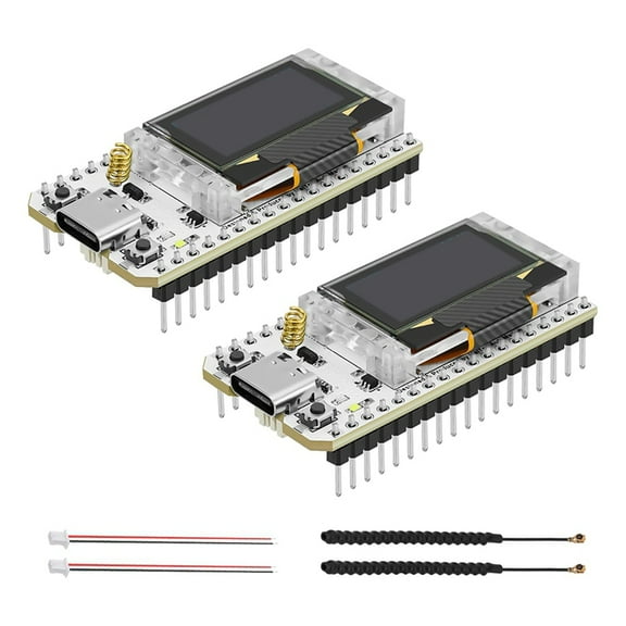 2 Sets ESP32 LoRa V3 Development Board with 868MHz LoRa Antenna Integrated WiFi Bluetooth SX1262
