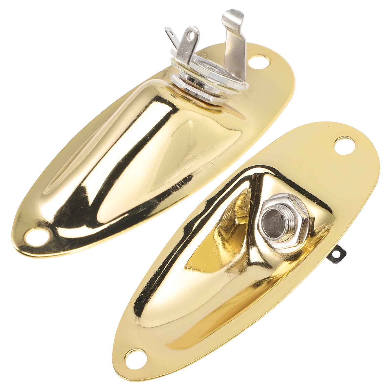 2 Sets Electric Guitar Jack Sockets 6.35mm Ship Jacks for Bass Electric