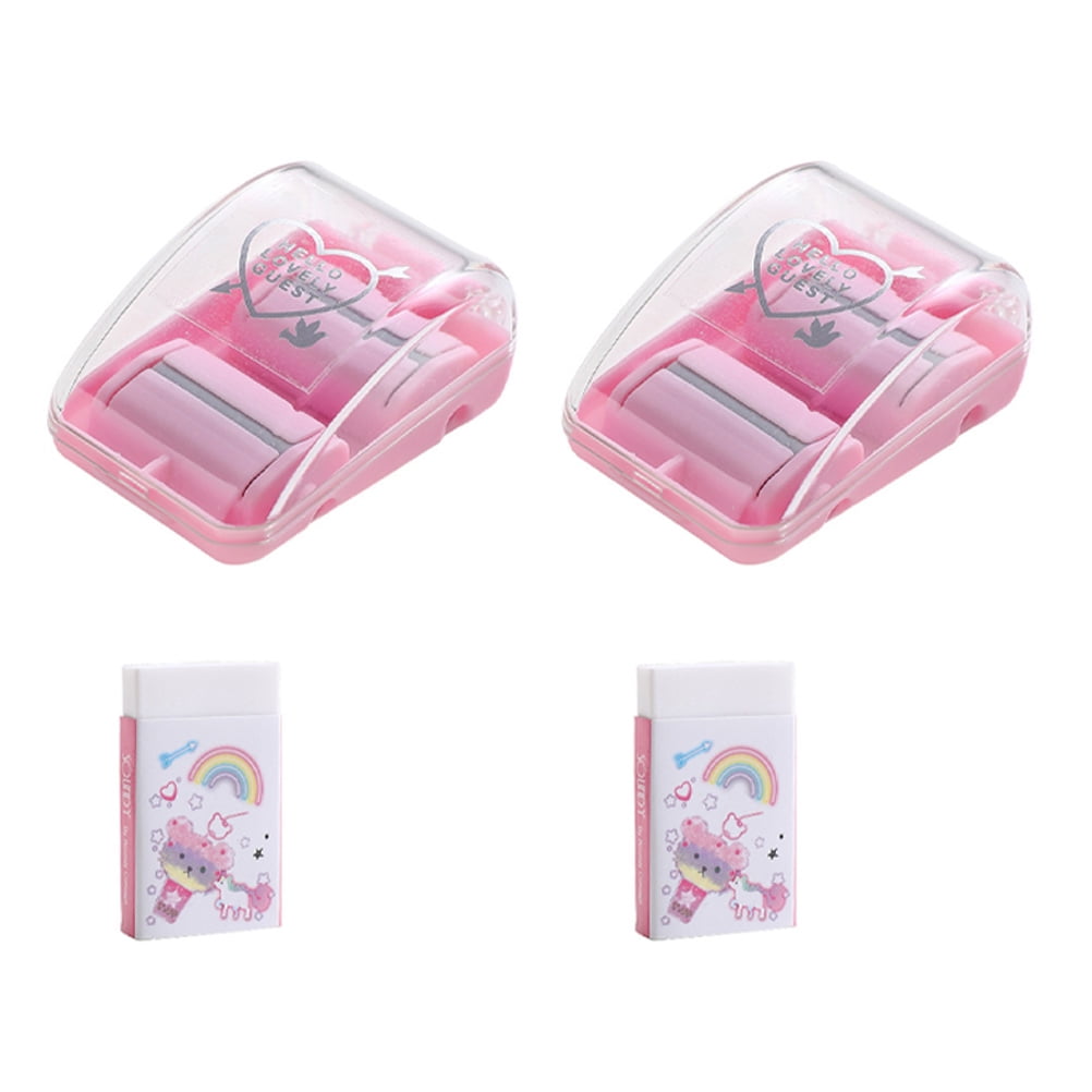 2 Sets Erasers Erases Eraser with Clean Roller Eraser Shaving Roller