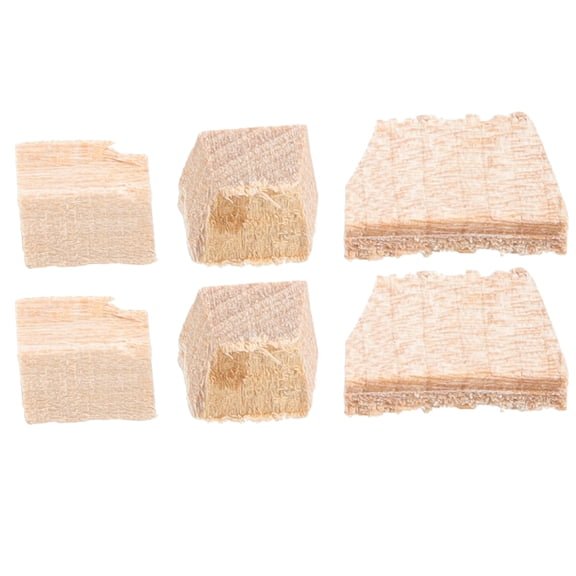 Raindrops Bow Wedges Wooden Khaki 2 Sets 0.51X0.31X0.12In